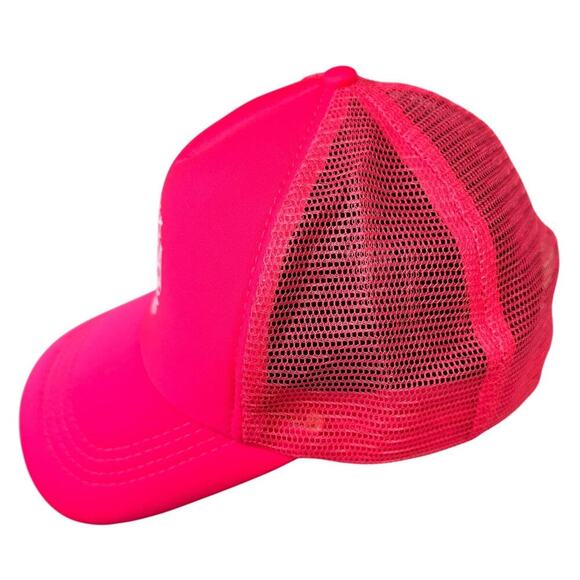 Aloha Beach Hat Mesh Trucker Snapback Cap HI Women Bright Pink Barbiecore Pool‎ - Picture 3 of 12